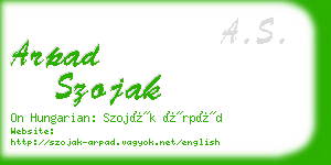 arpad szojak business card